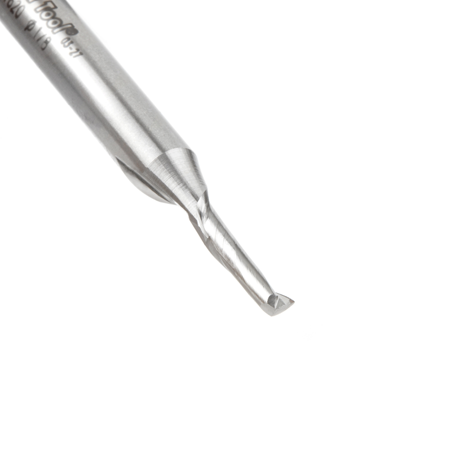 Amana HSS1620 High Speed Steel (HSS) Single Flute Spiral Aluminum Cutting 1/8 Dia x 3/8 x 1/4 Inch Shank Up-Cut Router Bit