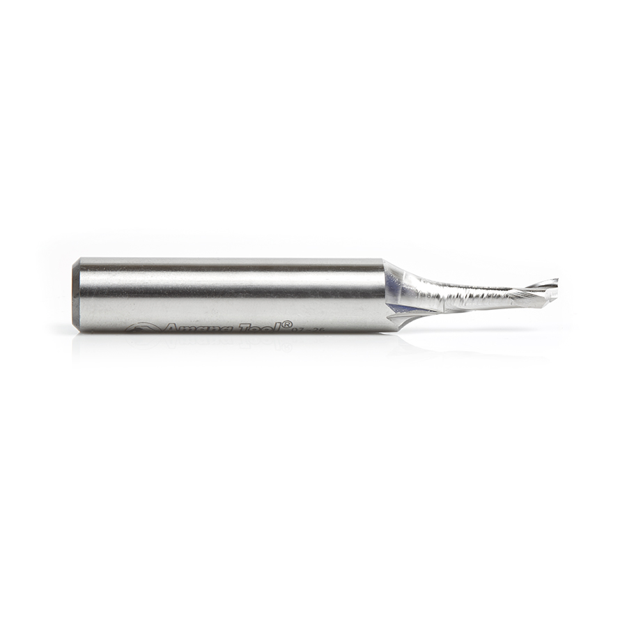 Amana HSS1623 High Speed Steel (HSS) Single Flute Spiral Aluminum Cutting 1/4 Dia x 3/4 x 1/2 Inch Shank Up-Cut Router Bit