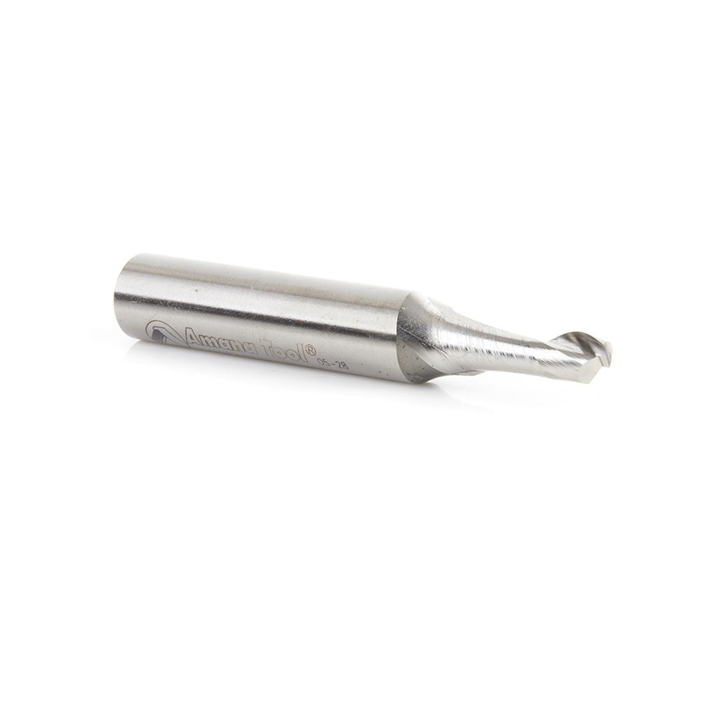 Amana HSS1624 High Speed Steel (HSS) Single Flute Spiral Aluminum Cutting 5/16 Dia x 3/4 x 1/2 Inch Shank Up-Cut Router Bit