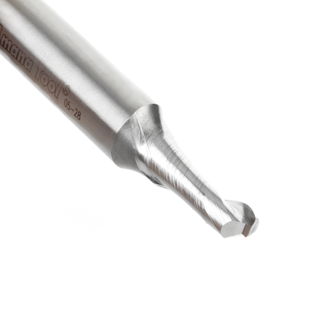 Amana HSS1624 High Speed Steel (HSS) Single Flute Spiral Aluminum Cutting 5/16 Dia x 3/4 x 1/2 Inch Shank Up-Cut Router Bit