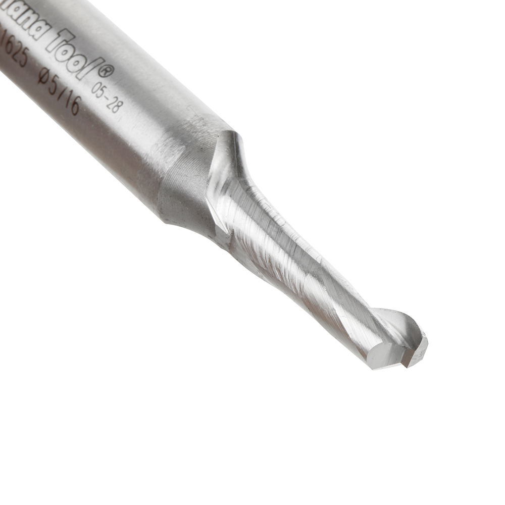 Amana HSS1625 High Speed Steel (HSS) Single Flute Spiral Aluminum Cutting 5/16 Dia x 1 x 1/2 Inch Shank Up-Cut Router Bit