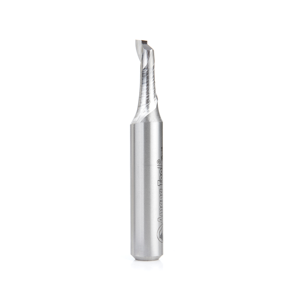 Amana HSS1626 High Speed Steel (HSS) Single Flute Spiral Aluminum Cutting 21/64 Dia x 3/4 x 1/2 Inch Shank Up-Cut Router Bit