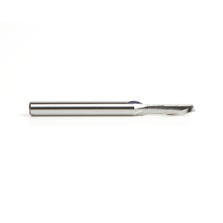 Amana HSS1628 High Speed Steel (HSS) Single Flute Spiral Aluminum Cutting 1/4 Dia x 3/4 x 1/4 Inch Shank Down-Cut Router Bit