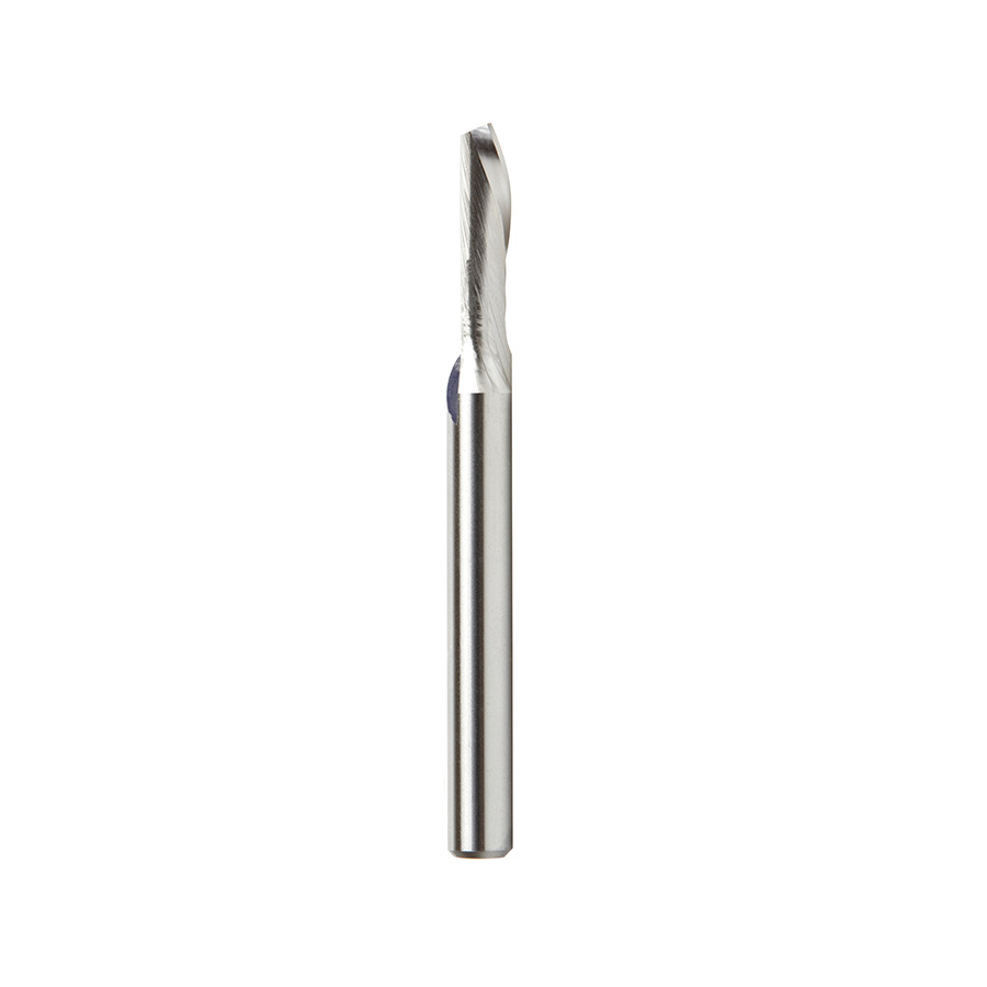 Amana HSS1628 High Speed Steel (HSS) Single Flute Spiral Aluminum Cutting 1/4 Dia x 3/4 x 1/4 Inch Shank Down-Cut Router Bit