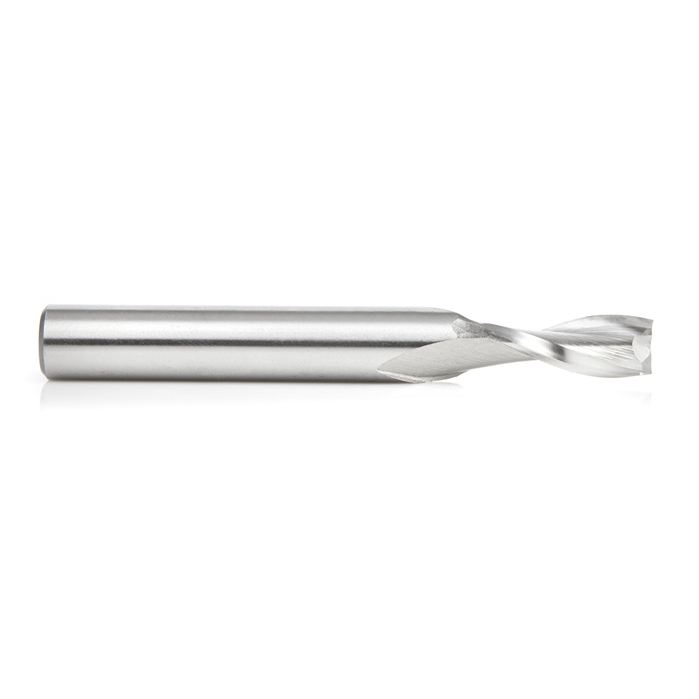 Amana HSS1638 High Speed Steel (HSS) Double Flute Spiral Aluminum Cutting 5/16 Dia x 3/4 x 3/8 Inch Shank Up-Cut Router Bit