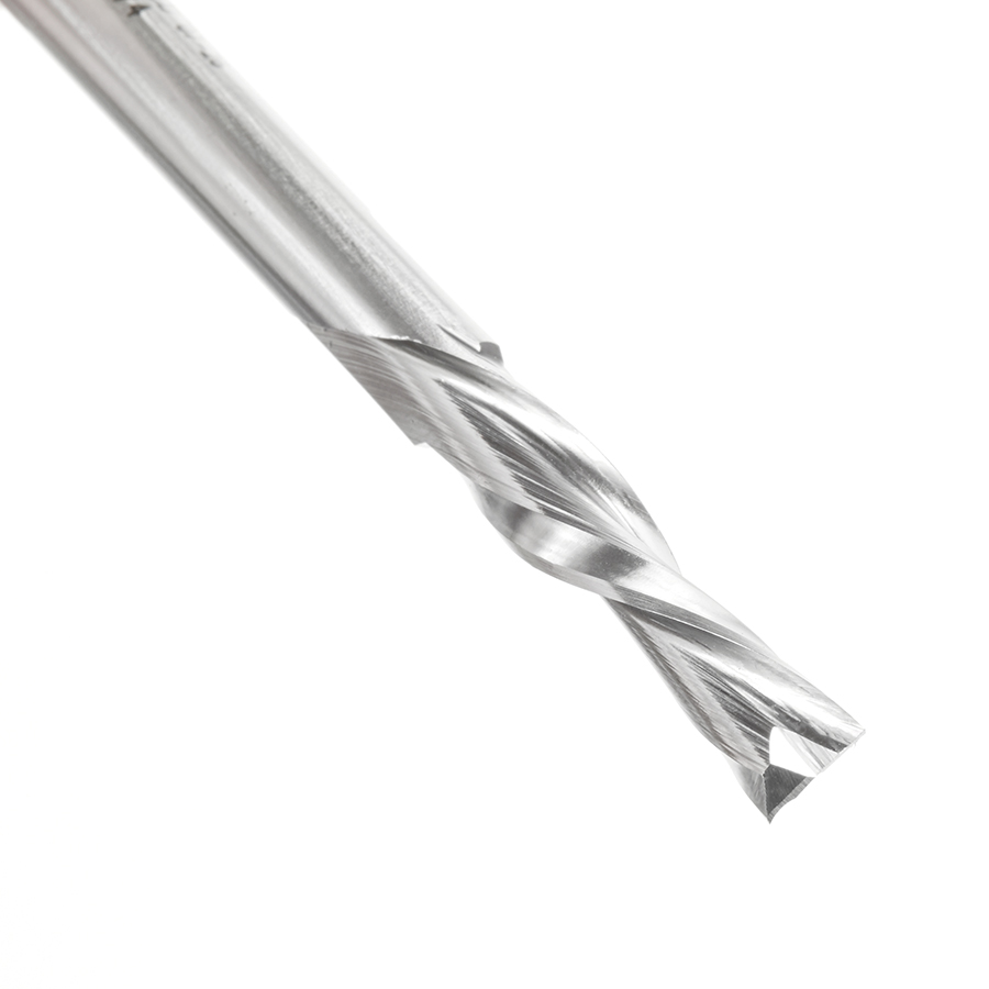 Amana HSS1656 High Speed Steel (HSS) Double Flute Spiral Aluminum Cutting 1/4 Dia x 1 x 1/4 Inch Shank Down-Cut Router Bit