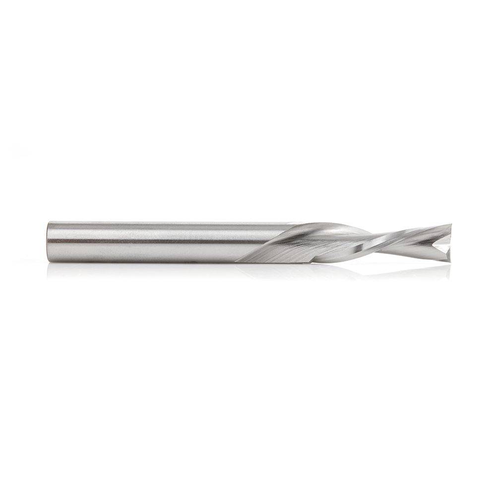 Amana HSS1658 High Speed Steel (HSS) Double Flute Spiral Aluminum Cutting 5/16 Dia x 1 x 5/16 Inch Shank Down-Cut Router Bit