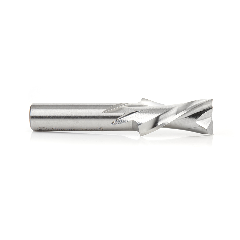 Amana HSS1663 High Speed Steel (HSS) Double Flute Spiral Aluminum Cutting 3/4 Dia x 1-1/4 x 1/2 Inch Shank Down-Cut Router Bit