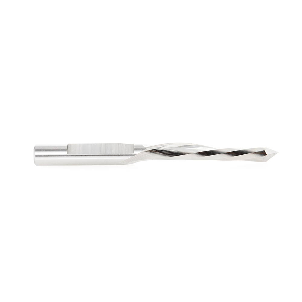 Amana HSS1705 High Speed Steel (HSS) 18° Helix 1/2 Dia x 2-1/2 x 1/2 Shank Single Flute Down-Cut Steel Door Bit
