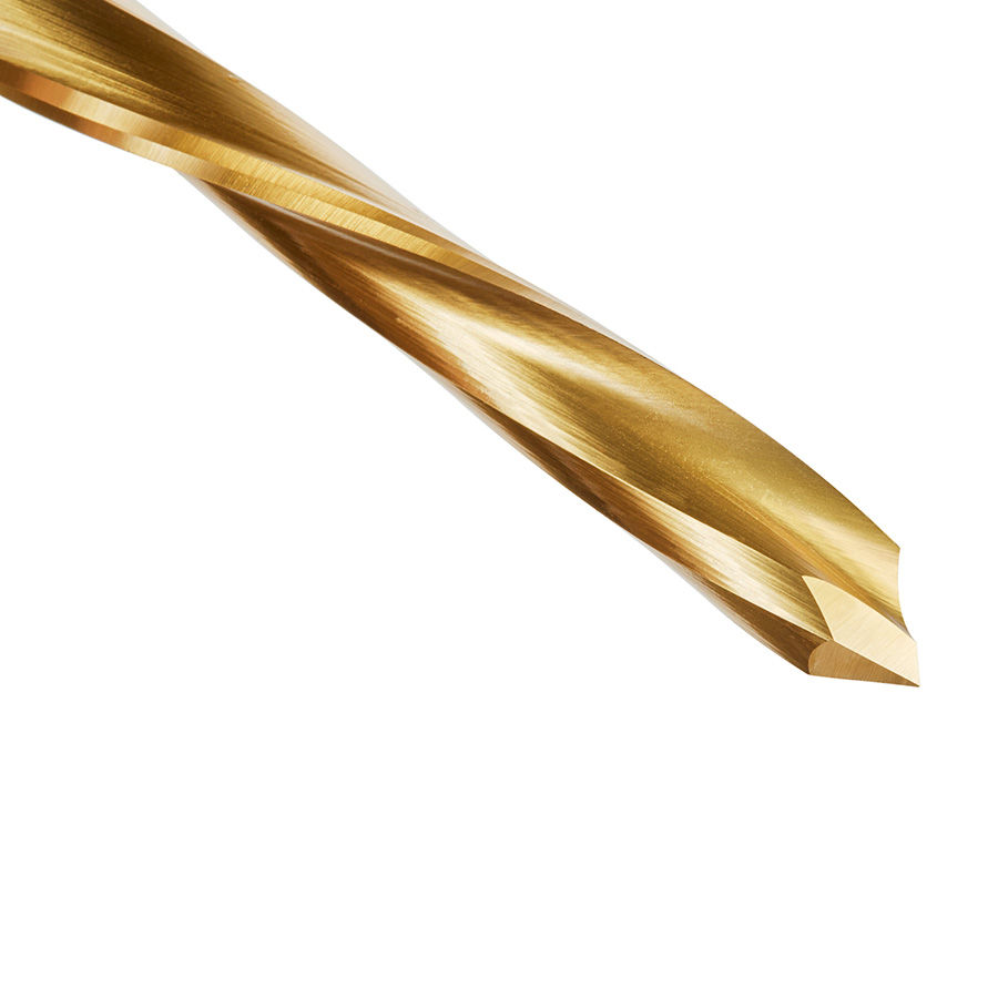 Amana HSS1705TIN High Speed Steel (HSS) TiN Coated 1/2 Dia x 2-1/2 x 1/2 Shank Single Flute Down-Cut Steel Door Bit