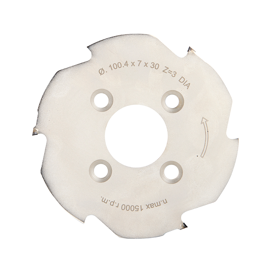 Amana LAM100T3-30PCD Polycrystalline Diamond (PCD) Lamello Cutter 100.4mm Dia x 3T, 30mm Bore, for Zeta P2 Lamello Porter Router