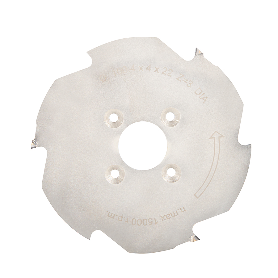 Amana LAM100T3-PCD Polycrystalline Diamond (PCD) Lamello Cutter 100.4mm Dia x 3T , 22mm Bore, for Zeta P2 Lamello Porter Router