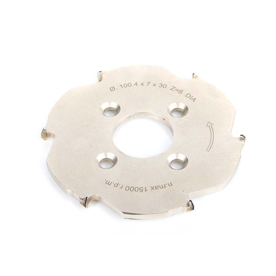 Amana LAM100T6-30PCD Polycrystalline Diamond (PCD) Lamello Cutter 100.4mm Dia x 6T, 30mm Bore, for Zeta P2 Lamello Porter Router
