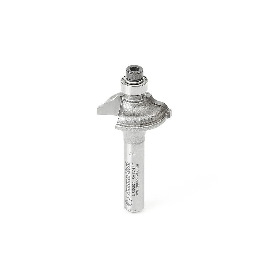 Amana MRI0304 Carbide Tipped Miniature Ogee Fillet 1/8 Radius x 7/8 Dia x 5/16 x 1/4 Inch Shank