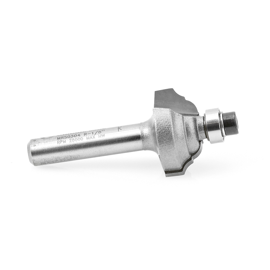 Amana MRS0304 Carbide Tipped Miniature Classical Ogee 1/8 Radius x 25/32 Dia x 3/8 x 1/4 Inch Shank