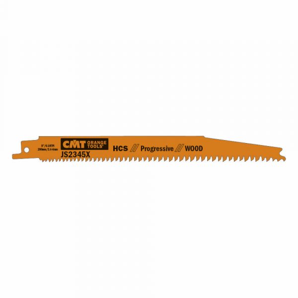 CMT JS2345X-5 - 5 RECIP SAW BLADES FOR WOOD (HCS) 8"x6-10TPI