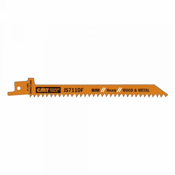 CMT JS711DF-5 - 5 RECIP SAW BLADES FOR WOOD/METALS (BIM) 6"x6TPI