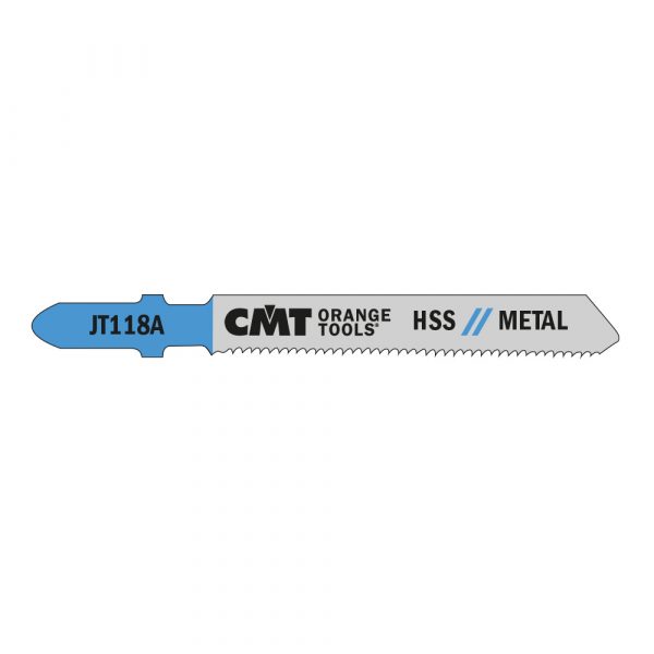 CMT JT118A-5 - 5 JIG SAW BLADES HSS 3"x21TPI (METAL/STRAIGHT/FINE)
