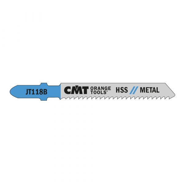 CMT JT118B-5 - 5 JIG SAW BLADES HSS 3"x12TPI (METAL/STRAIGHT/FINE)
