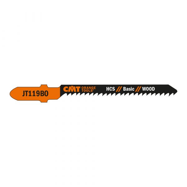 CMT JT119BO-5 - 5 JIG SAW BLADES HCS 3"x12TPI (WOOD/CURVE/FINE)