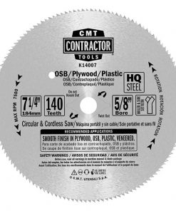 CMT K14007-X10 - ITK CONTRACTOR STEEL 7-1/4"x140x5/8" (Bulk, Min. 10 pcs.)