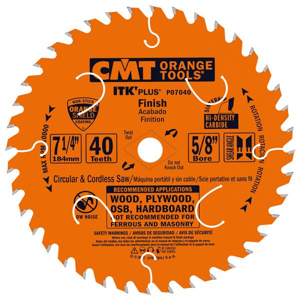 CMT P07040 - ITK-PLUS FINISH 7-1/4"x40x5/8" (Clamshell)