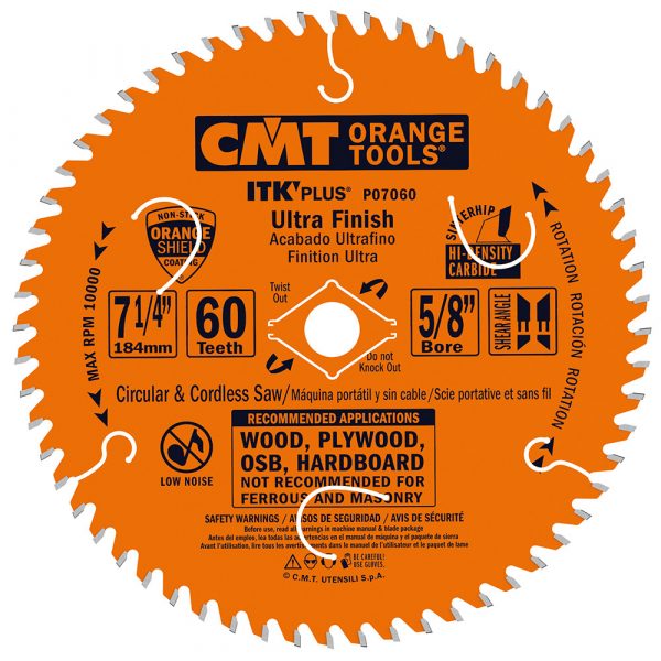 CMT P07060 - ITK-PLUS ULTRA FINISH 7-1/4"x60x5/8"