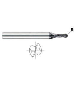 YG1-93514 - .052 x 1/8 x .138 x 1-1/2 - 2 Flute Miniature 30 Deg Helix Ball Nose X-Power Carbide