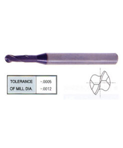 YG1-93574 - 3/32 x 1/8 x 9/64 x 5/8 x 2 x .090 - 2 Flute Regular Length 30 Deg Helix Ball Nose For Rib Processing X-Power Carbide