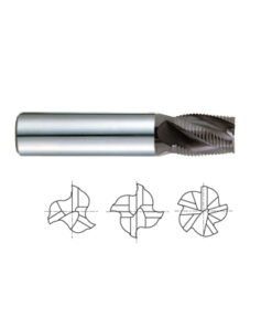 YG1-95073 - 5/16 x 5/16 x 3/8 x 2-1/4 - 3 Flute Stub Length Fine Pitch Rougher Jet-Power Carbide