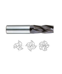 YG1-95085 - 1 x 1 x 1-3/4 x 4 - 5 Flute Regular Length Fine Pitch Rougher Jet-Power Carbide