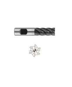 YG1-95098 - 1-1/2 x 1-1/4 x 2 x 4-1/2 - 6 Flute Regular Length 35 Deg Helix J-Power Powder Metal
