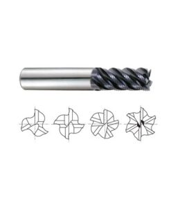 YG1-95109 - 5/16 x 5/16 x 3/4 x 2-1/2 - 4 Flute Long Length 45 Deg Helix Rougher Jet-Power Carbide