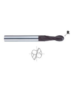 YG1-99578 - 3/8 x 3/8 x 7/8 x 2-1/2 - 2 Flute Regular Length Ball Nose Diamond Coated Carbide