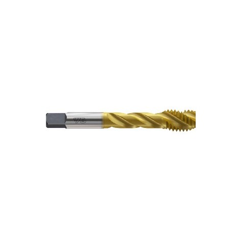 YG1-B2202 - 5 - 40, H2 - 3 Fluted Spiral Fluted Modified Bottoming Tin-Coated For Stainless Steels Upto 28Hrc