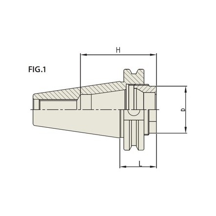 YG1-BK020SHT - CAT40-ER32-SHORT - Er Collet Chuck (Short)