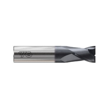 YG1-E5H80016 - 1/4 x 1/4 x 1/2 x 2 - Ygbasix Carbide 2 Flutes  30Deg. Helix Stub Length E/M Uncoated
