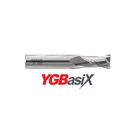 YG1-E5H85003 - 3/64 x 1/8 x 7/64 x 1-1/2 - Ygbasix Carbide 2 Flutes 30Deg. Helix Regular Length E/M Uncoated