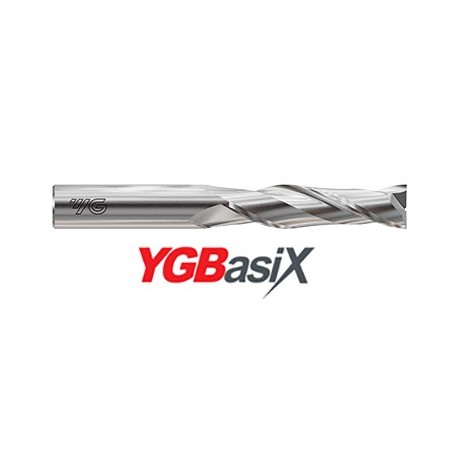 YG1-E5H91064 - 1 x 1 x 2-/4 x 5 - Ygbasix Carbide 2 Flutes 30Deg. Helix Long Length E/M Uncoated