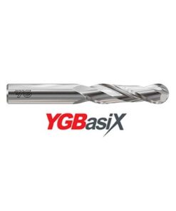 YG1-E5I07048 - 3/4 x 3/4 x 2-1/4 x 5 - Ygbasix Carbide 2 Flute 30Deg. Helix Long Ball E/M Uncoated