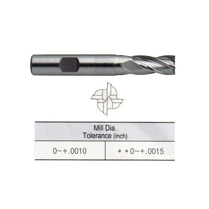 YG1-E9985008 - 1/8 x 3/8 x 3/8 x 2-5/16 - 4 Flute Regular Length Center Cut Powder Metal Tank-Power
