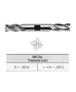 YG1-E9986064 - 1 x 1 x 1-7/8 x 6-3/8 - 4 Flute Regular Length De Center Cut Powder Metal Tank-Power