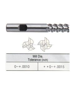 YG1-E9988016TF - 1/4 x 3/8 x 5/8 x 2-7/16 - 3 Flute Regular Length 60 Deg Helix Center Cut Powder Metal Tank-Power