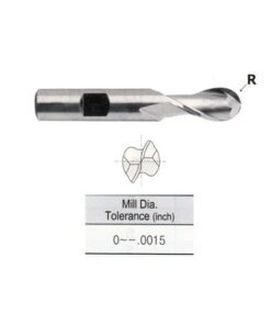 YG1-E9992020 - 5/16 x 3/8 x 3/4 x 2-1/2 - 2 Flute Regular Length Ball Nose Powder Metal Tank-Power