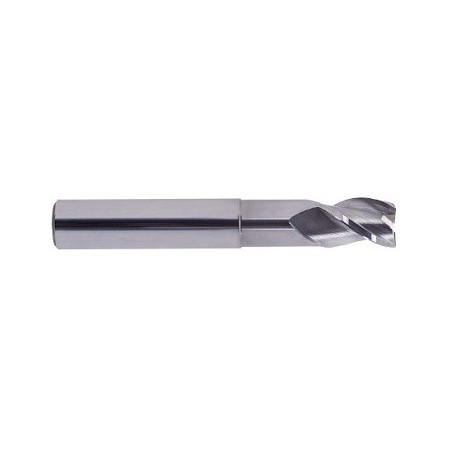 YG1-EA40643 - 1 x 1 x 1-1/8 x 4-1/4 LBS 7 - 3 Flute 37 Degree Helix 0.060 Radius & Extended Neck Alu-Power