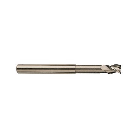 YG1-EA40643C - 1 x 1 x 1-1/8 x 4-1/4 LBS 7 - 3 Flute 37 Degree Helix 0.060 Radius & Extended Neck Ticn Coatedalu-Power
