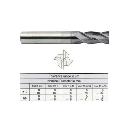 YG1-EH540040 - 4.0 x 4.0 x 11 x 50 - 4 Flute Long Length Carbide Tialn Coated