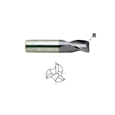 YG1-EH882040 - 4 x 6 x 5 x 54 R.2~.25 - 3 Flute 35 Degree Stub Length Corner Radius Tialn Coated Carbide End Mill