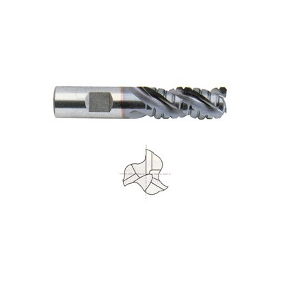 YG1-EK11601C - 1-1/4 x 1-1/4 x 2 x 4(LBS) x 6-1/2 - 3 Flute T15 42 Degree Helix Extended Neck Ticn Coated Speed Freek End Mills For Aluminum