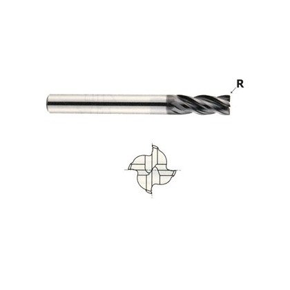 YG1-EMB13012 - 3/16 x 3/16 x 7/16 x 2 - V7 Mill Inox 4 Flute Regular Length Corner Radius Carbide End Mill